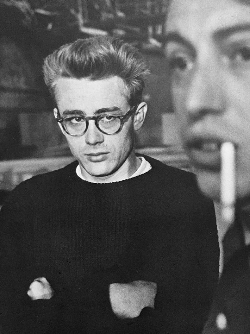 jamesdeaner: James Dean (and Dennis Stock) photographed by Phil Stern, 1955.