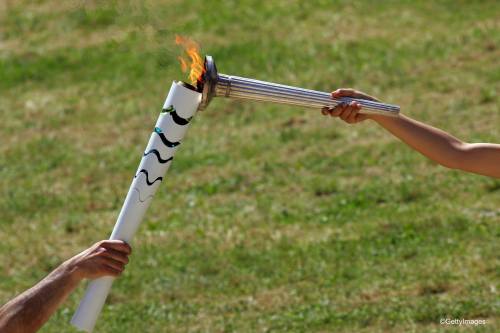 The Olympic Flame is lit !#OlympicFlame Rio 2016 #roadtorio #106daystogo