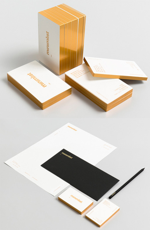 Minimalist design studio&rsquo;s own gold edge stationery set is just sexy, from South Korea.