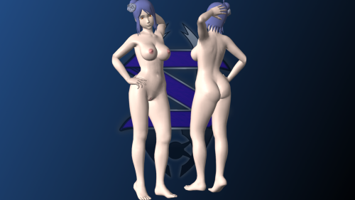 shimikari-xps:  Gave Konan a new body. Gonna do the other females later on. Should I release their Nude V2 models when I’m done? 