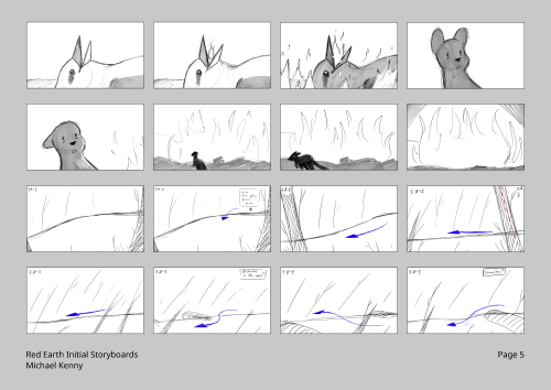 I recently recovered the initial storyboards for Red Earth that I thought I lost and was very sad ab