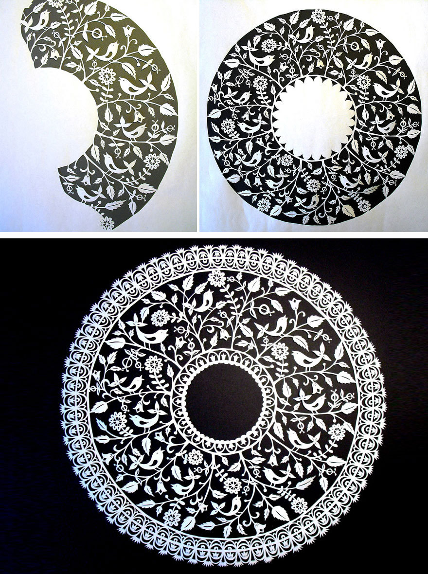 culturenlifestyle:  Artist Creates Mind-Bogglingly Intricate Paper Art Using a single