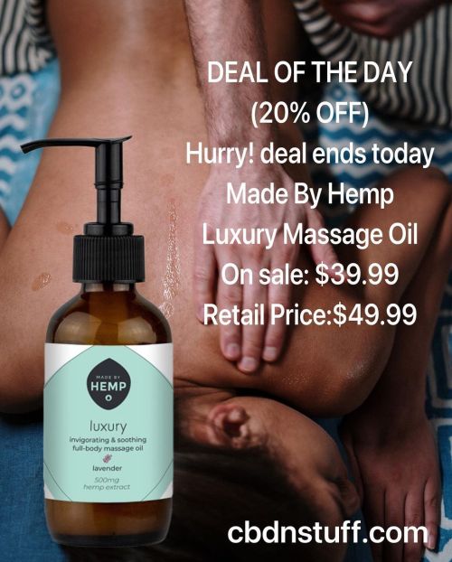 Our Luxury CBD Massage Oil from Made By Hemp is hand-crafted with a unique blend of natural Herbal E