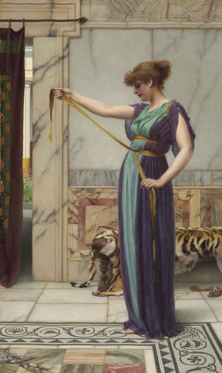 A Pompeian Lady,  by John William Godward (1891).