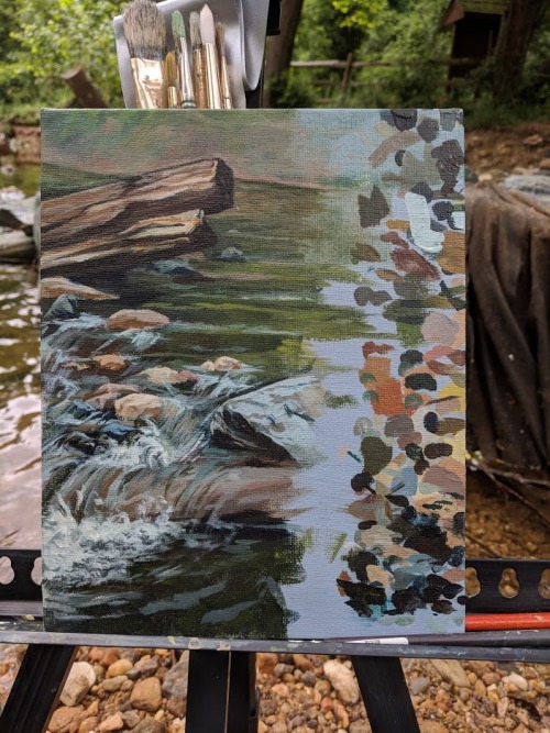 I am, in fact, not dead! Here are some more recent plein air paintings.I’ve joined pillowfort and am