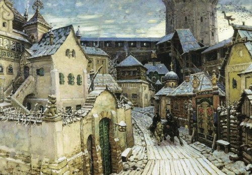 blue-storming: Apollinary Vasnetsov, A Muddy Morning in the Moscow Kremlin, 1913