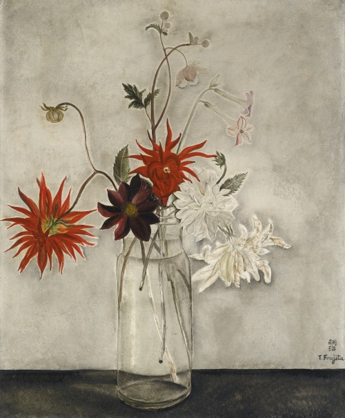 amare-habeo:Tsuguhara Foujita (Japanese, 1886-1968)Les Dahlias, 1921Oil on canvasvia thunderstruck9