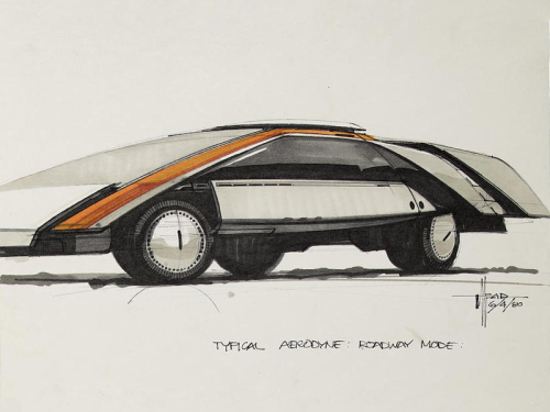 thevaultofretroscifi:Syd Mead Blade Runner car designs