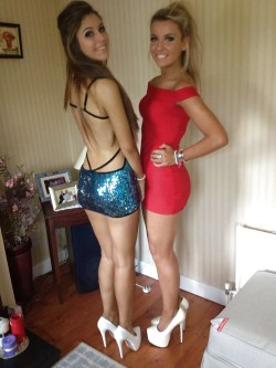 Two tight dresses