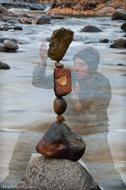 opticallyaroused:  This dude has a sick skill!! _______ This rock balancing is done by Michael Grab. He is an artist and has killer patience. On his site gravityglue.com, Grab explains: “The most fundamental element of balancing in a physical sense