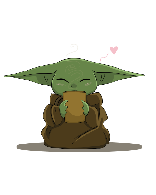 rexisbabe:here’s a baby yoda with a hot cup of chunky milk to warm your month of november