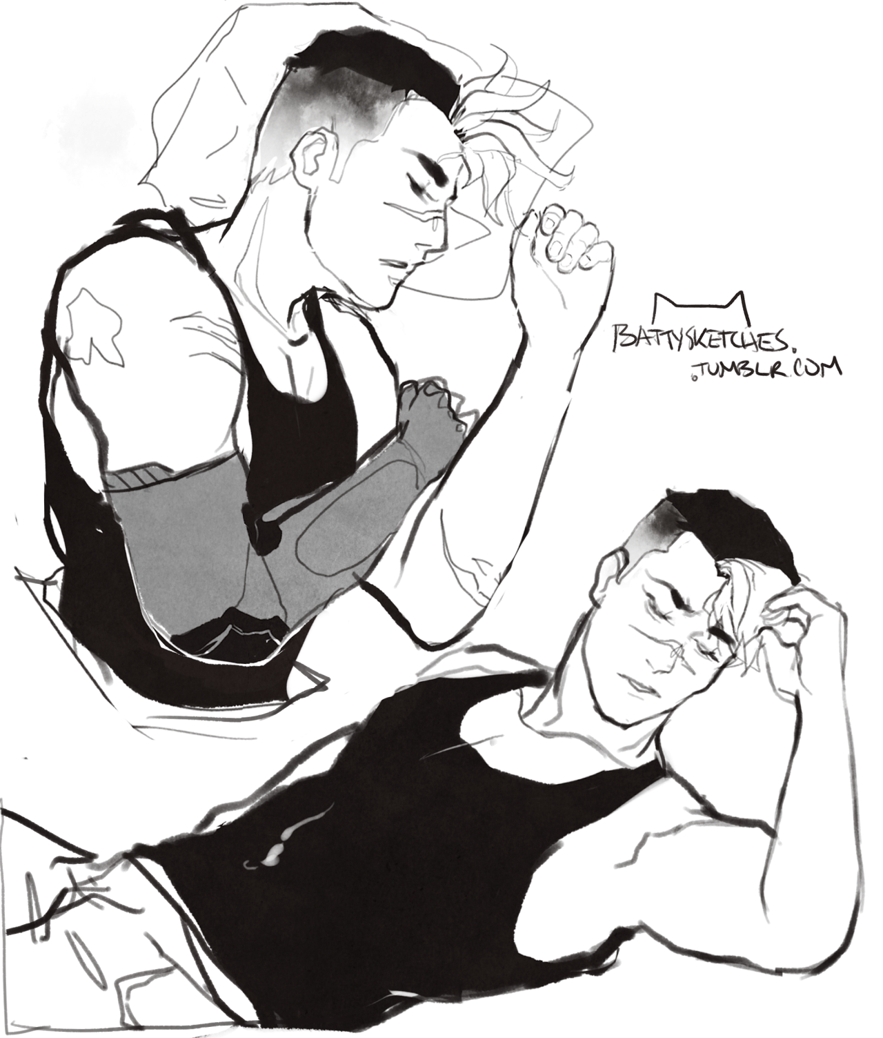 battysketches:  a collection of sleeping shiros ;w; 