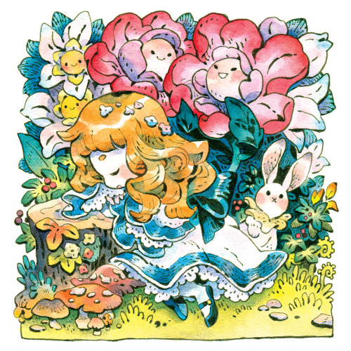 a small illustration I did for a small show at Gallery IYN! I wanted to do a series of Alice in Wond