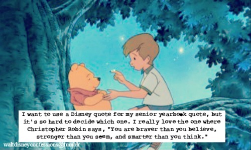 Walt Disney Confessions — “I want to use a Disney quote for my senior...