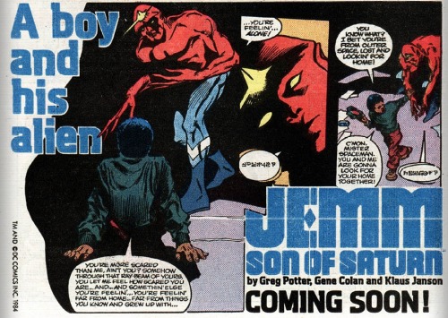 Jemm, Son of Saturn (12-issue maxi-series) Jemm, Son of Saturn was a twelve issue maxi-series publis