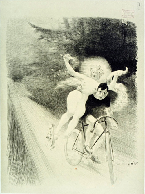 Adolphe Willette (1857-1926), &lsquo;La Fortune et le Cycliste&rsquo; (Fortune and the Cyclist), 189