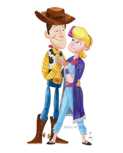 after watching toy story 4, i wanted to do my own homage to the love story that is woody & bo peep.