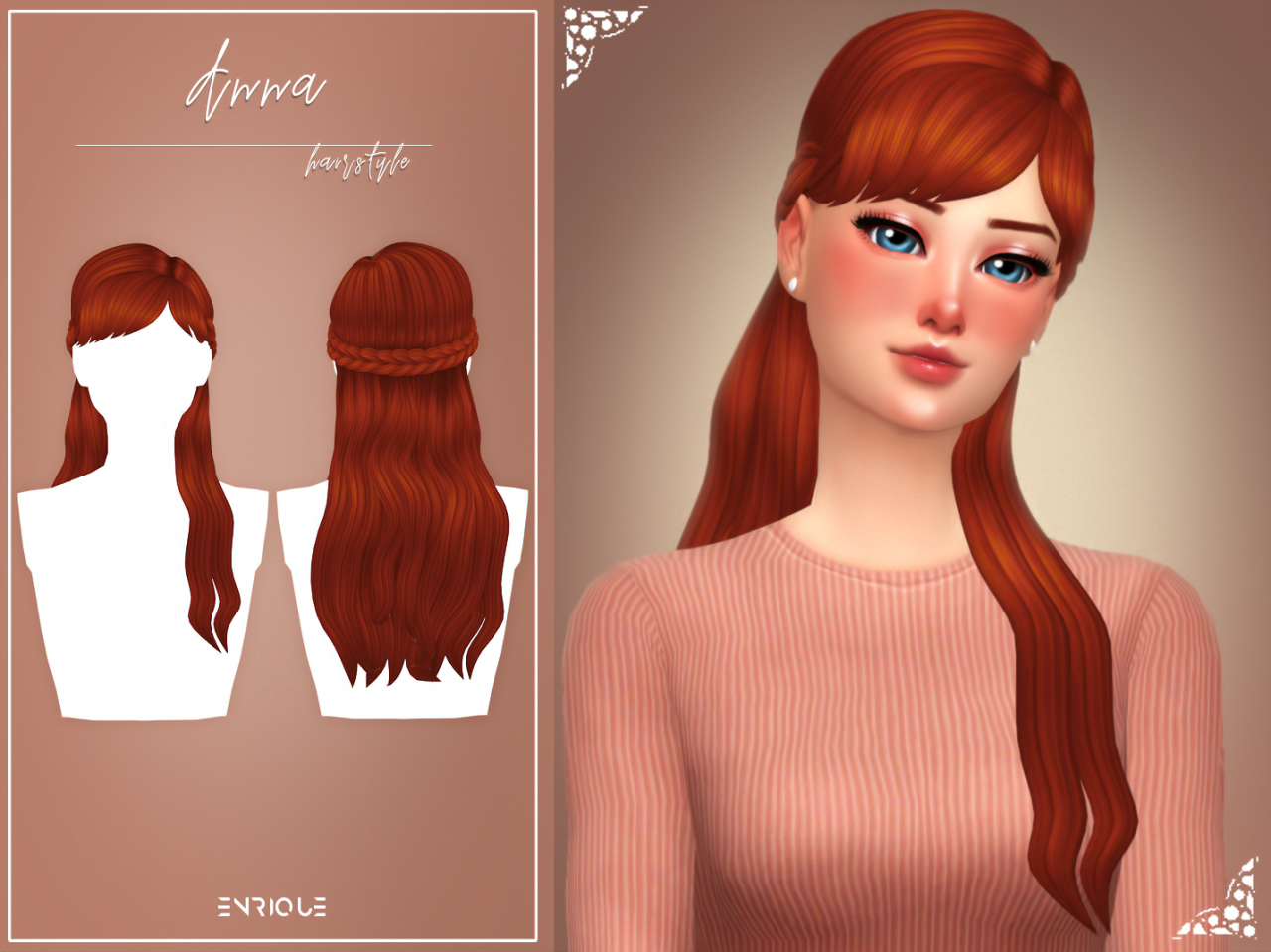 elza short hair sims 4 rar