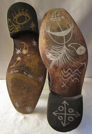 artcomesfirst:“Unda Wata Man’s Shoes” by Tosha Grantham (Translation: “Shoes for Walking in a Parall