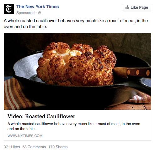 37q:  A whole roasted cauliflower behaves very much like a roast of meat, in the