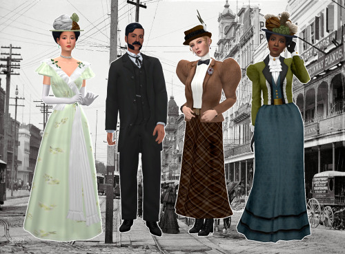 emmastillsims:Decades Lookbook: The 1890’sThe 1890′s were a transitional decade from the