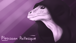 justfancycakes:  A quick palette based portrait of a friend’s argonian oc. 