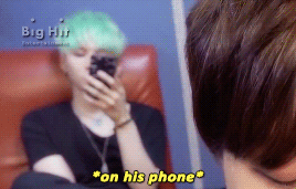 syubbed:yoongi doing stuff in the background