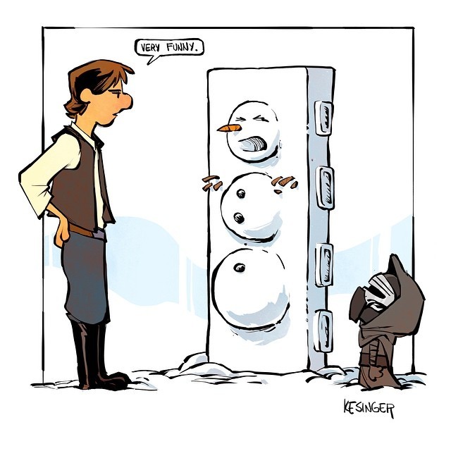 archatlas:  archatlas:  Calvin and Hobbes: The Force Awakens #2   Brian Kesinger