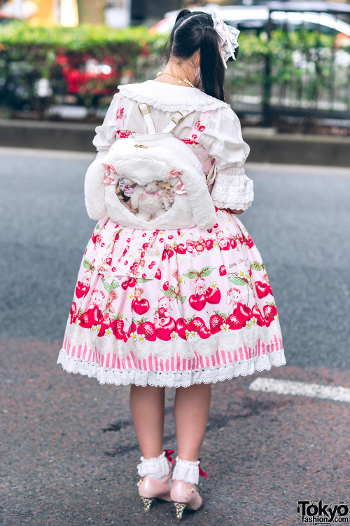 tokyo-fashion:12-year-old Japanese student Yuki wearing a look by the famous lolita fashion brand Ba