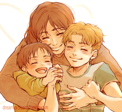 dreamxxdream: reincarnation au where zeke is raised by carla along with eren and receives all the lo