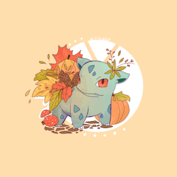 hitouka:  an ivysaur during autumn is good