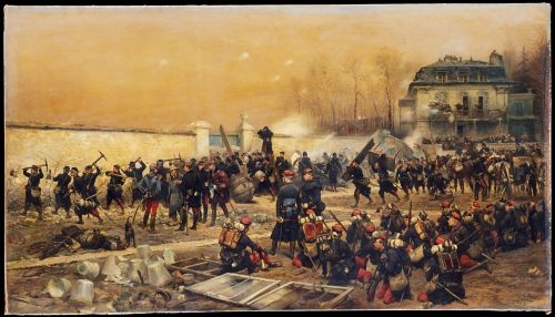 The Defense of Champigny (1879), painted by Édouard Detaille  The painting depicts 