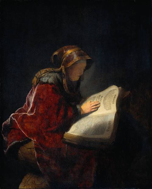 rembrandt-art:  The Prophetess Anna (Rembrandt`s Mother), 1631 Rembrandt