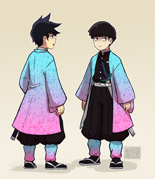 Au where both Shigeo and Ritsu are demon slayers