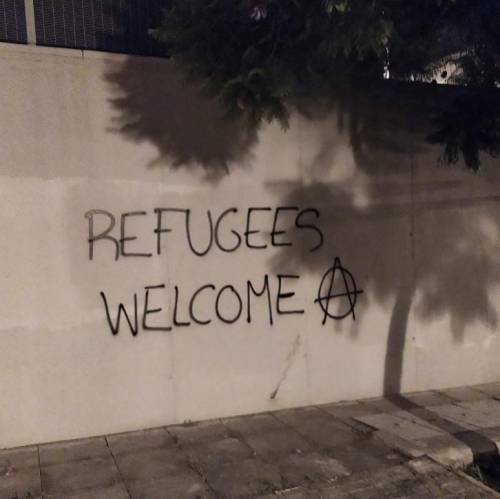 ‘Refugees Welcome’ Seen in Badalona, Catalunya