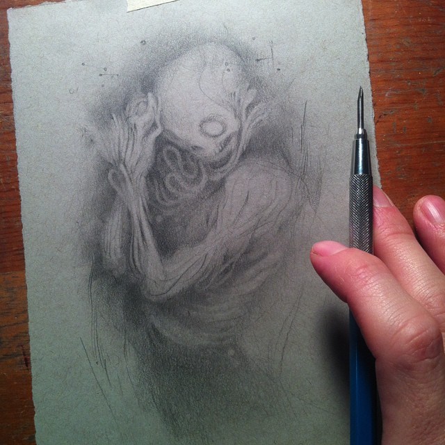 allison-sommers:  Working on this little daydreamer this morning. #wip #drawing