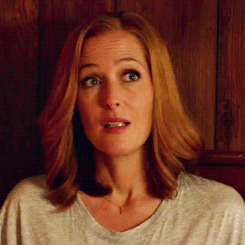 danascullaaay:Mulder pleading his case to a very skeptic Scully.5x12 Bad Blood // 10x03 Mulder and S
