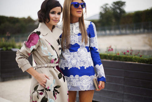 Miroslava Duma &amp; Anna Dello Russo at Paris Fashion Week