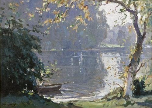 Frank McKelvey (1895 - 1974)“Boating on the Lagan”