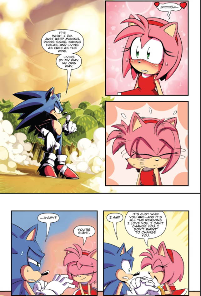 Amy Rose y Sonic - Sonamy - Kiss awwww