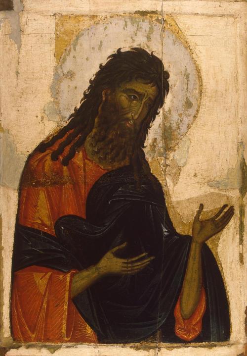 medievalpoc:Unknown Icon Painter (Byzantine)Saint John the BaptistSecond Half 13th century-Early 14t