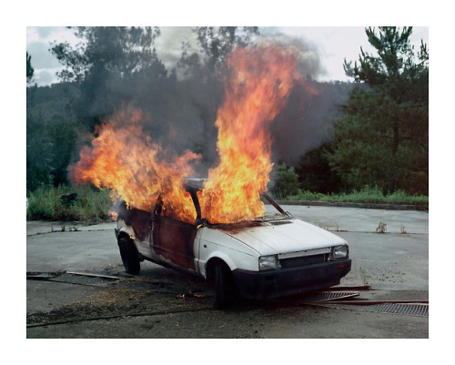 vacuumhole: Damian Ucieda Cortes Still Life N° IV. Car on Fire, Galicia, GB, 2010  @raenbouw 