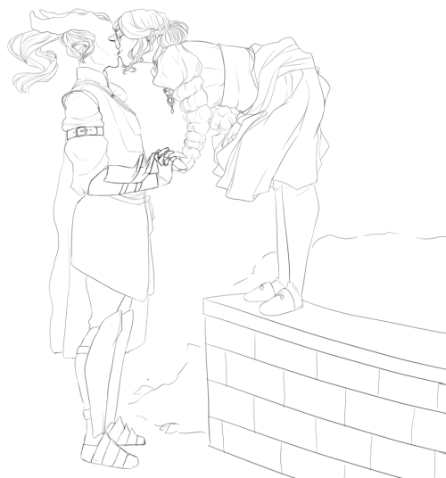 cherett:tfw the smol gf wanna feel tall for once and skyhold has plenty of ledges for her to stand o