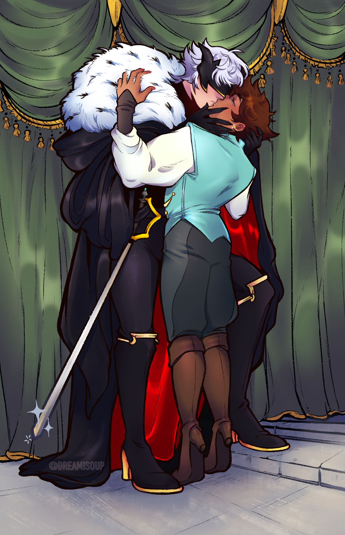 dreamisoup:  inspired from Francesco Hayez work called “The Kiss”  just some