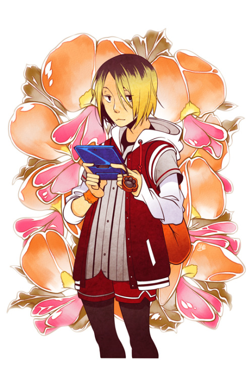 mightier:southernwood, kennediaMy first time drawing Kenma - his eye style is so cute!Happy Monday, Tumblr!  Fukurodani is next!!!  I’m excited, heheh.