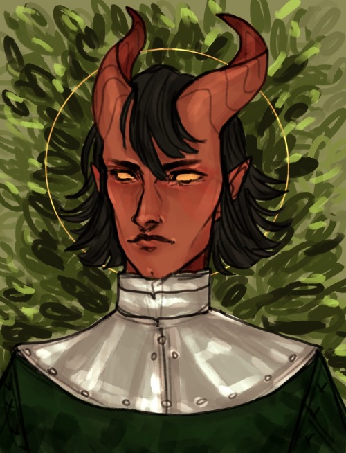 OBSESSED with the idea of a tiefling knight. maybe he’s the eldest son of a minor lord, scorne
