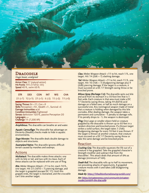 5theditionhomebrewing:5theditionhomebrewing:Dracodile and Dragonspawn from Iron Kingdoms converted t