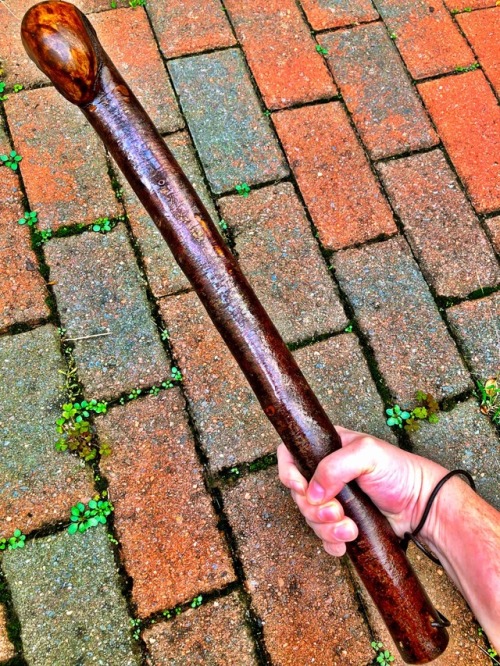 Irish blackthorn shillelagh. 22 inches long, 720g in weight. The term shillelagh (thonged stick) has