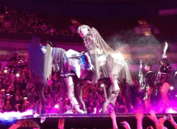 gaga-central:  First picture of Gaga performing at the BTWB 2.0 in Vancouver