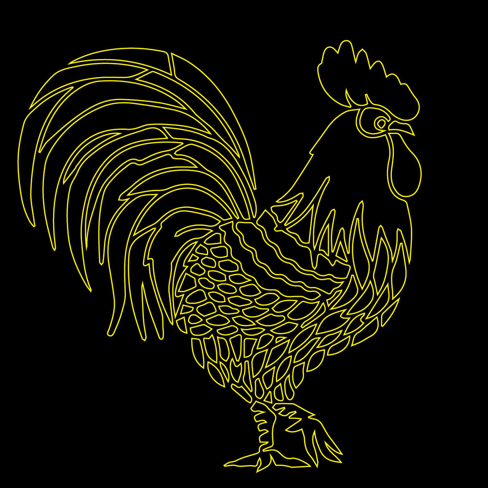 chicken roaster cock icon logo in vector art